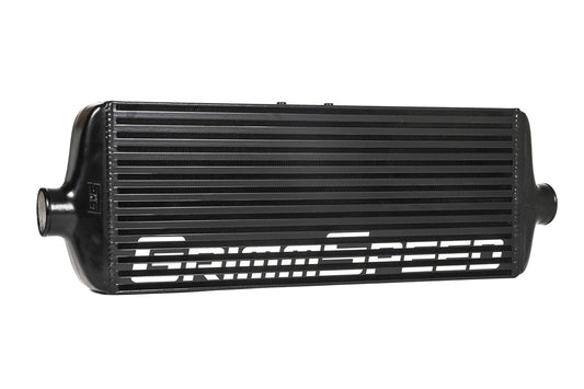 GrimmSpeed Front Mount Intercooler Kit Black Coated Red Piping For Subaru 15-21 STI