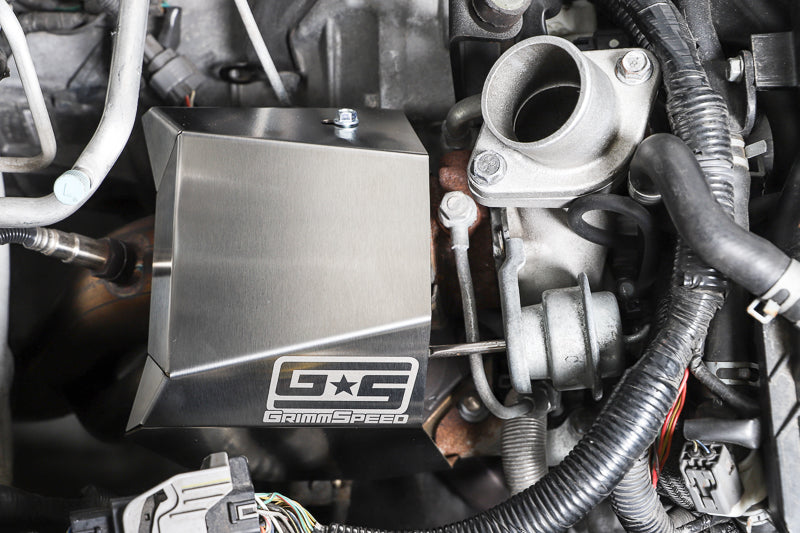 GrimmSpeed Turbo Heat Shield V2 Black CERAMIC COATING For Subaru 02-21 Turbo EJ Engines - Graveyard Performance