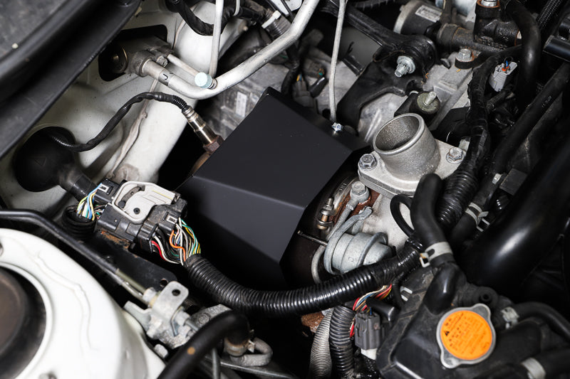 GrimmSpeed Turbo Heat Shield V2 Black CERAMIC COATING For Subaru 02-21 Turbo EJ Engines - Graveyard Performance