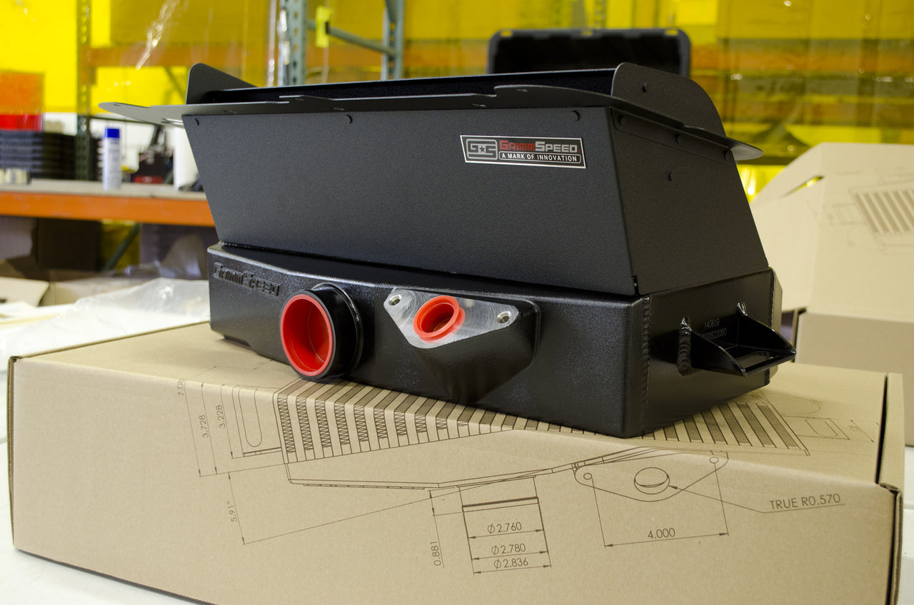 GrimmSpeed Top Mount Intercooler Splitter For Subaru 04-08 FXT w/OEM or JDM STI Scoop and GS/04-07 STI TMIC