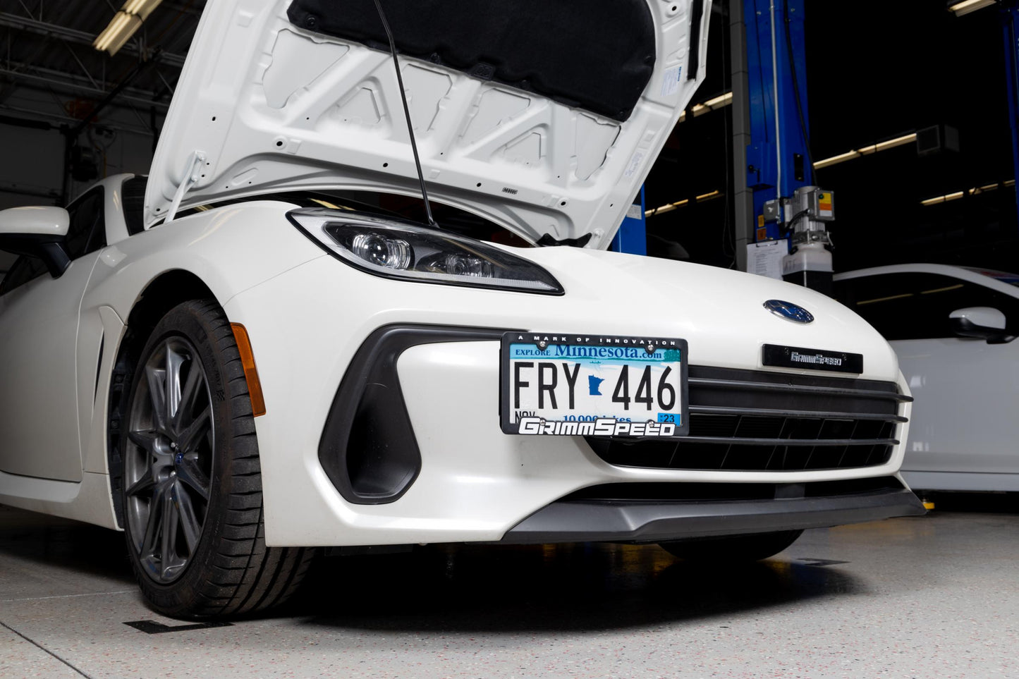GrimmSpeed License Plate Relocation Kit 18+ WRX/STI/Crosstrek 13+ BRZ/FRS/86 17+ Impreza Non-Turbo 10-19 Legacy/Outback