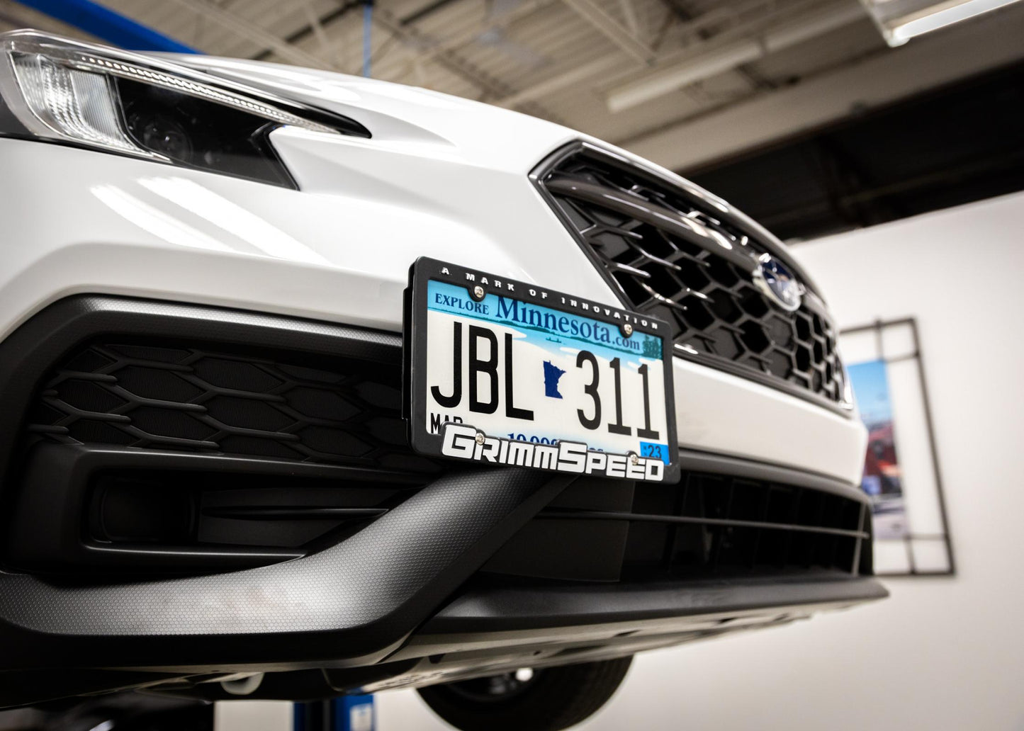 GrimmSpeed License Plate Relocation Kit 18+ WRX/STI/Crosstrek 13+ BRZ/FRS/86 17+ Impreza Non-Turbo 10-19 Legacy/Outback
