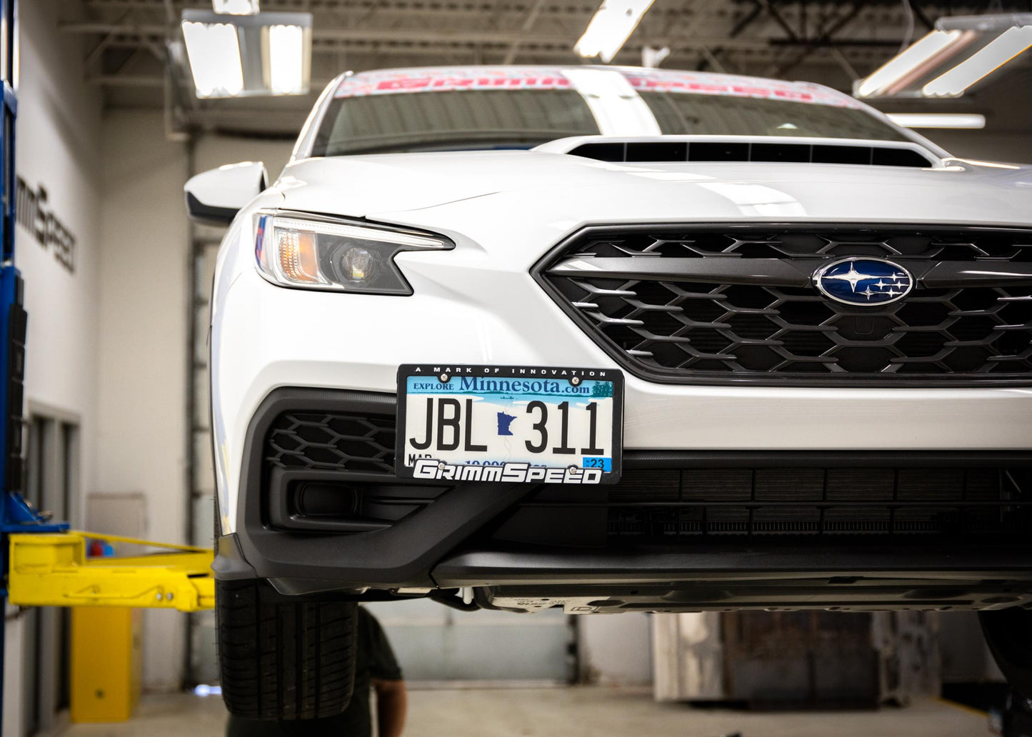 GrimmSpeed License Plate Relocation Kit 18+ WRX/STI/Crosstrek 13+ BRZ/FRS/86 17+ Impreza Non-Turbo 10-19 Legacy/Outback