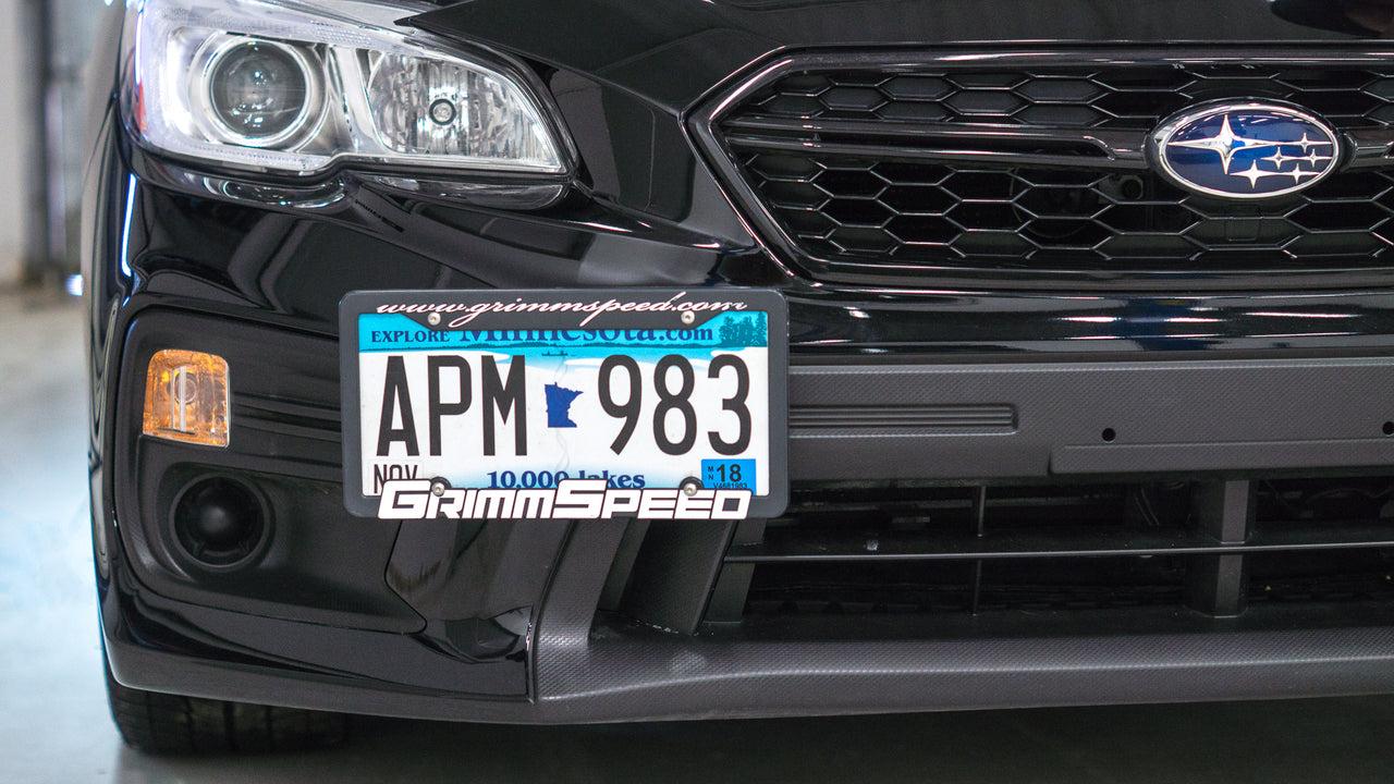 GrimmSpeed License Plate Relocation Kit 18+ WRX/STI/Crosstrek 13+ BRZ/FRS/86 17+ Impreza Non-Turbo 10-19 Legacy/Outback