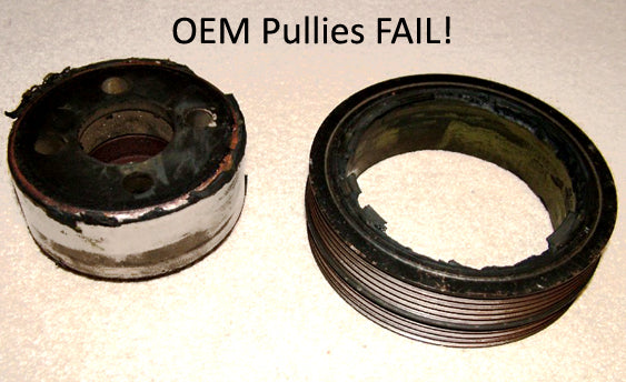 GrimmSpeed Crank Pulley Adapter for Gates Stretch Belt Kit For Subaru 08+ EJ Engines - Graveyard Performance