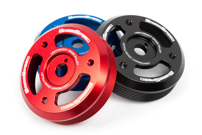 GrimmSpeed Lightweight Crank Pulley Black For Subaru FA/FB Engines Equipped w/1-Piece OEM Pulley - Graveyard Performance