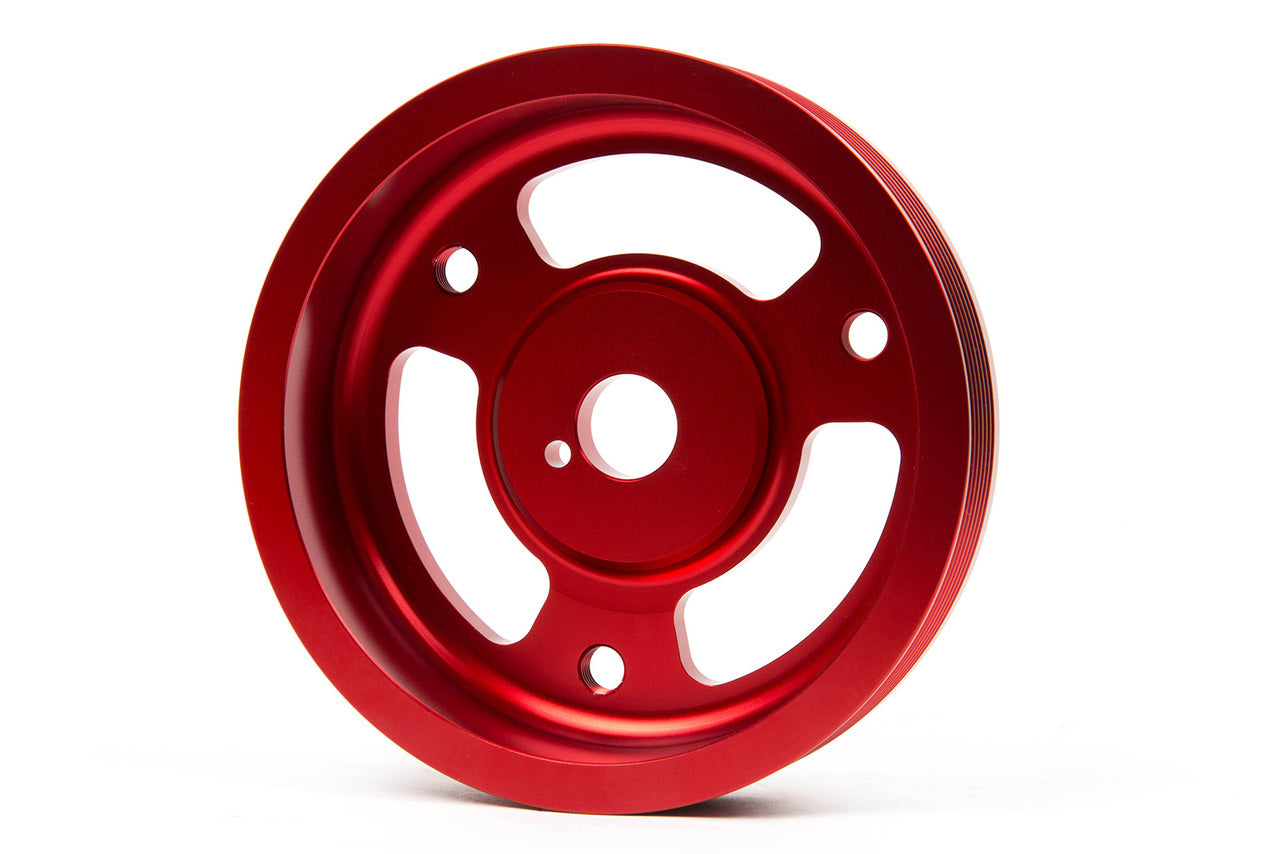 GrimmSpeed Lightweight Crank Pulley Black For Subaru FA/FB Engines Equipped w/1-Piece OEM Pulley - Graveyard Performance
