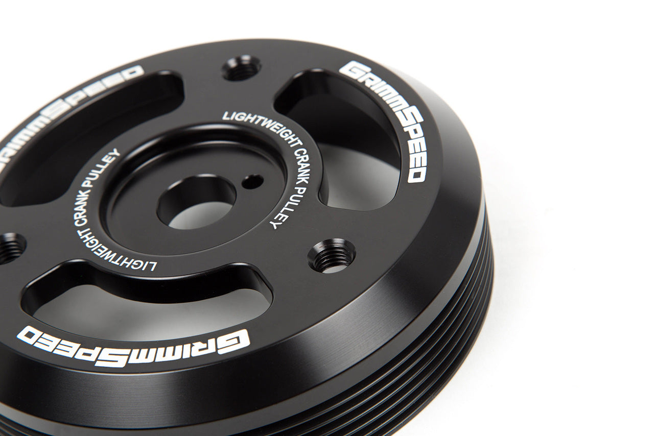 GrimmSpeed Lightweight Crank Pulley Black For Subaru FA/FB Engines Equipped w/1-Piece OEM Pulley - Graveyard Performance