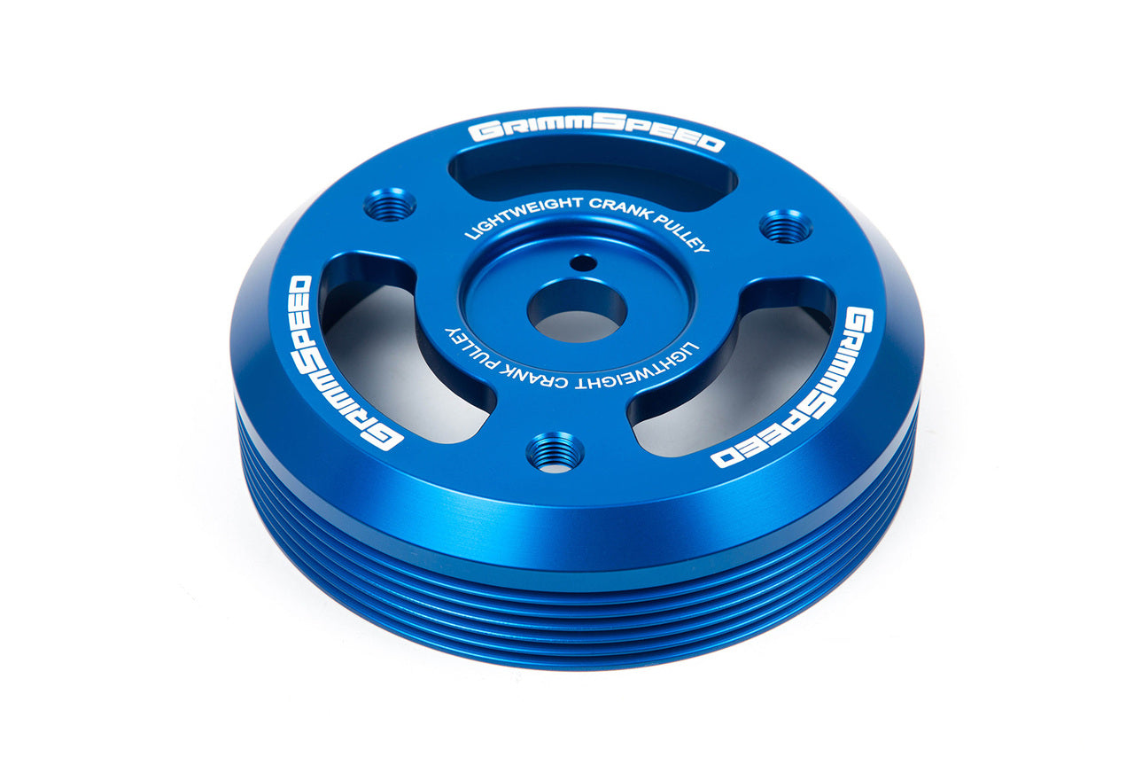 GrimmSpeed Lightweight Crank Pulley Black For Subaru FA/FB Engines Equipped w/1-Piece OEM Pulley - Graveyard Performance