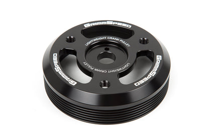 GrimmSpeed Lightweight Crank Pulley Black For Subaru FA/FB Engines Equipped w/1-Piece OEM Pulley - Graveyard Performance