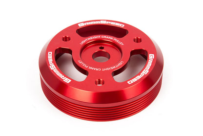 GrimmSpeed Lightweight Crank Pulley Black For Subaru FA/FB Engines Equipped w/1-Piece OEM Pulley - Graveyard Performance
