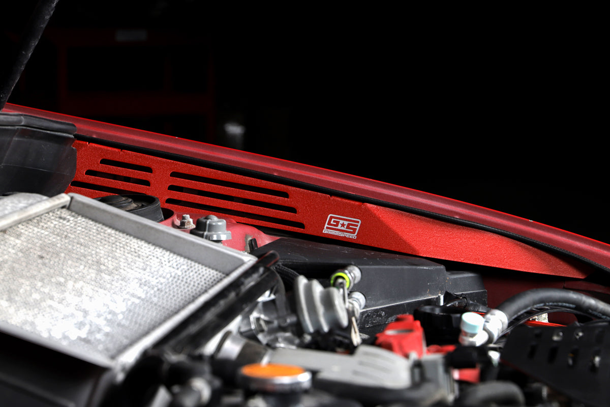 GrimmSpeed Fender Shroud Red For Subaru 08-14 WRX/STI - Graveyard Performance