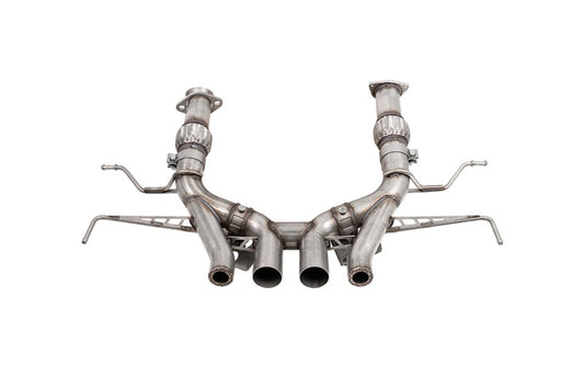 Corsa 23-25 Chevrolet Corvette C8 Z06 3in Valved Cat-Back Exhaust Muffler Delete Track Systemw/o Tip - Graveyard Performance