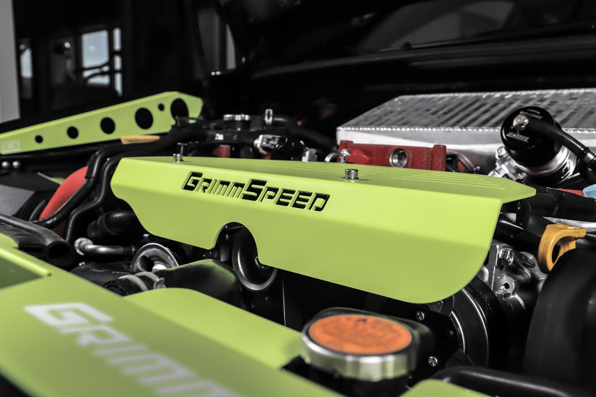 GrimmSpeed Alternator Cover Black For Subaru Turbo EJ Engine - Graveyard Performance