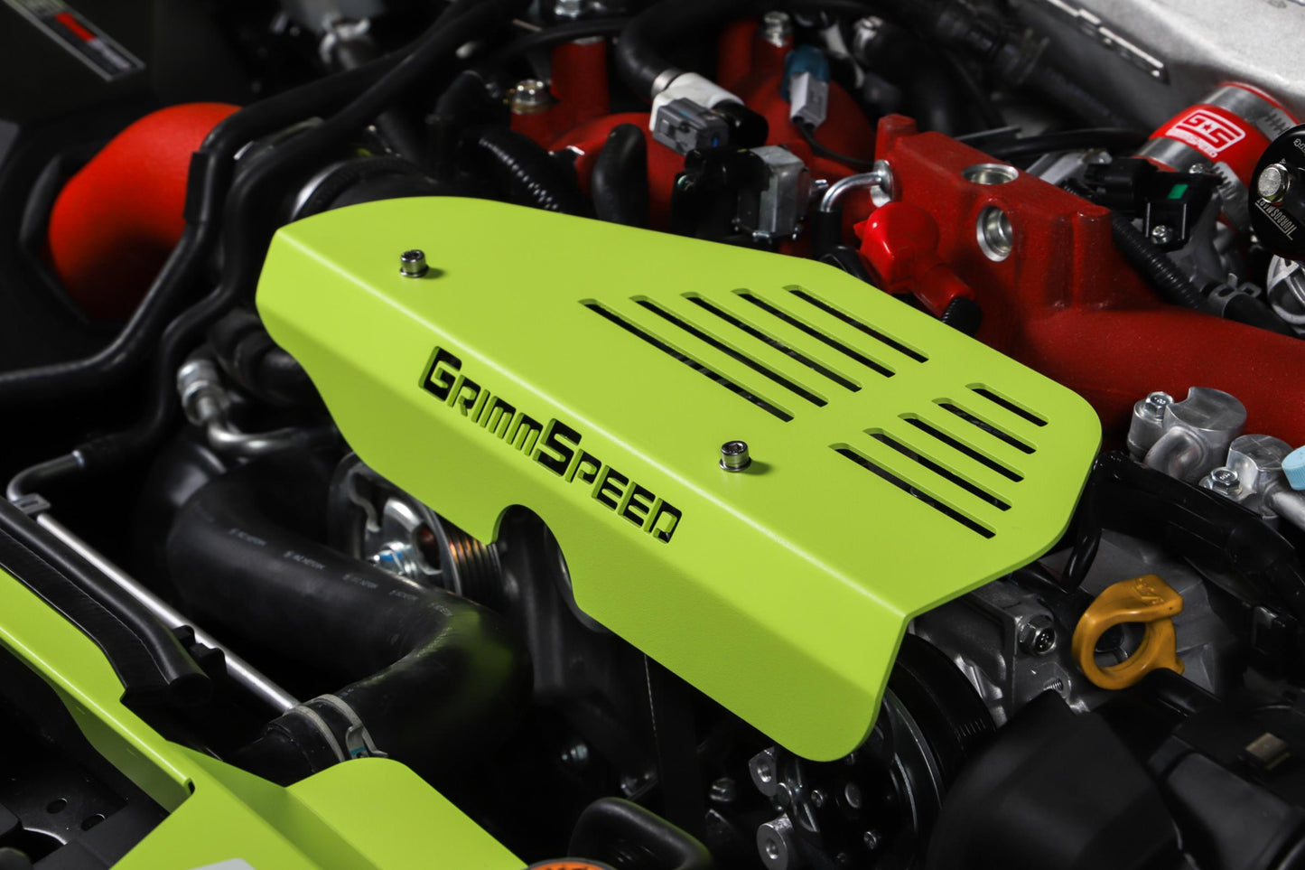 GrimmSpeed Alternator Cover Black For Subaru Turbo EJ Engine - Graveyard Performance