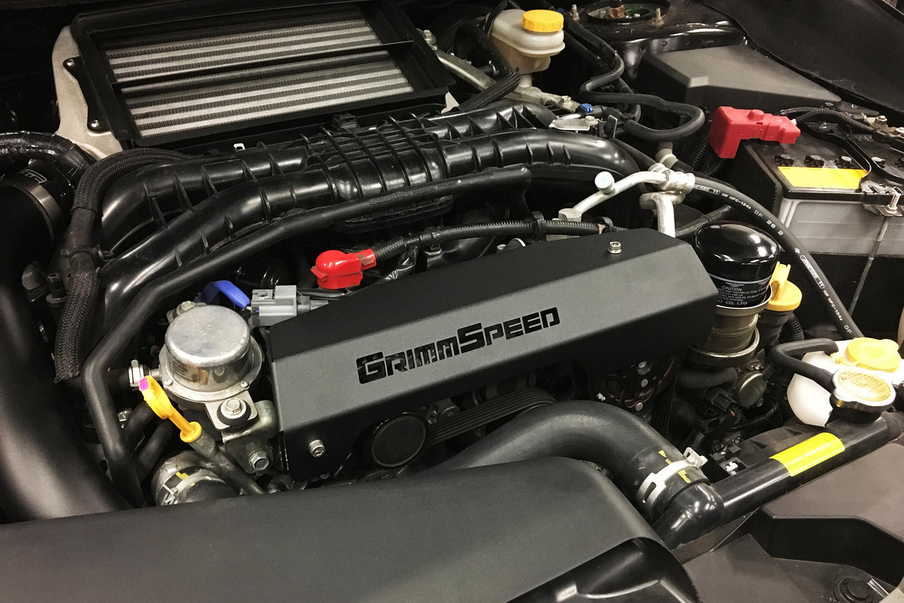 GrimmSpeed Pulley Cover Black For Subaru 15-21 WRX - Graveyard Performance
