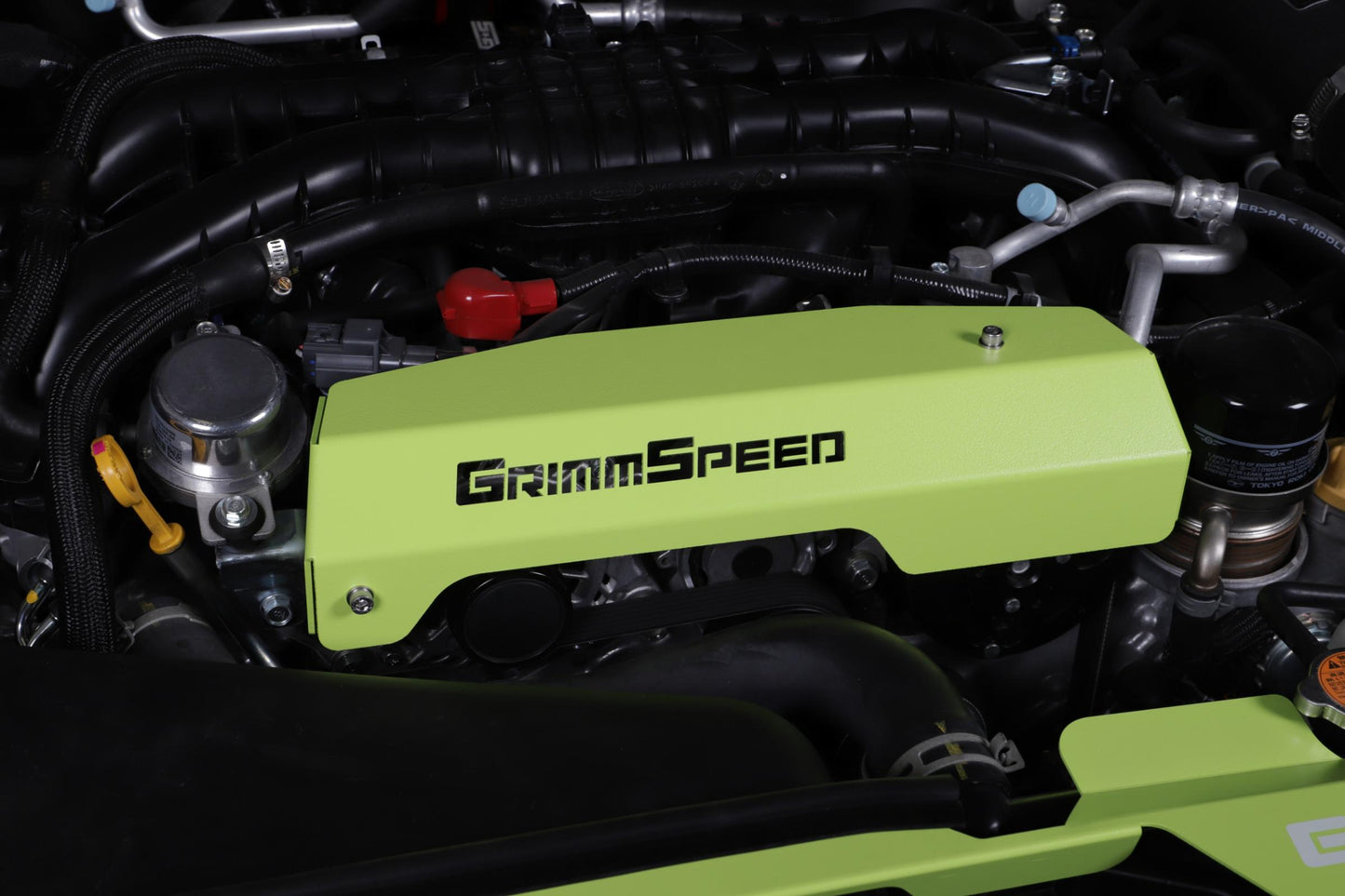 GrimmSpeed Pulley Cover Red For Subaru 15-21 WRX - Graveyard Performance