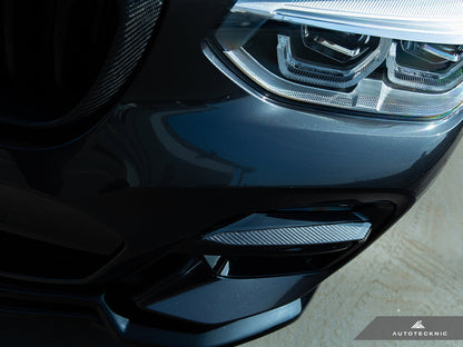 AutoTecknic Carbon Fiber Front Bumper Trim Set - G01 X3 | G02 X4 M40I Pre-LCI - Graveyard Performance