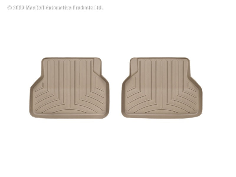 WeatherTech 04-10 BMW 5-Series (E60) Rear FloorLiner - Tan - Graveyard Performance