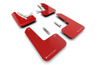 Rally Armor 22-25 VW MK8 Golf GTI/R Red UR Mud Flap w/White Logo - Graveyard Performance