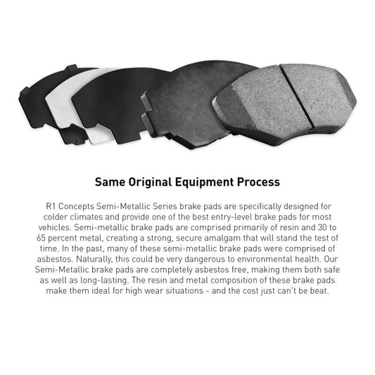 R1 14-26 Tesla Model S Parking Brake Semi Met Brake Pads