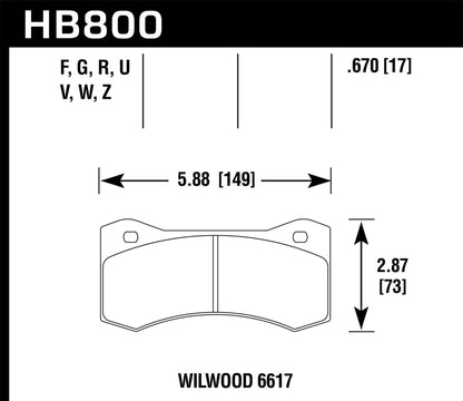 Hawk ER-1 Motorsports Brake Pads - Graveyard Performance