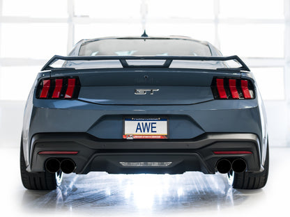 AWE 2024 Ford Mustang GT Fastback S650 RWD Track Edition Catback Exhaust w/ Quad Diamond Black Tips - Graveyard Performance