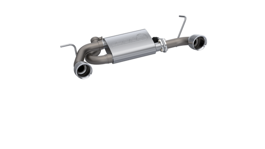 QTP 07-18 Jeep Wrangler 3.6L/3.8L 304SS Screamer Axle Back Exhaust w/4in Tips