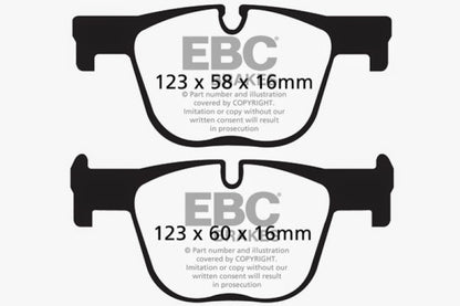 EBC 12+ BMW 335 3.0 Turbo (F30) Redstuff Rear Brake Pads - Graveyard Performance