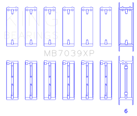 King Engine Bearings BMW M20/M50 2.0L/2.5L/2.7L Performance Main Bearing Set - Size STD