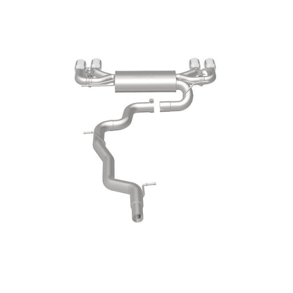MagnaFlow Sys C/B 2015-2017 Volkswagen Golf R 3in Polished SS Quad Tip Split Rear Exit - Graveyard Performance
