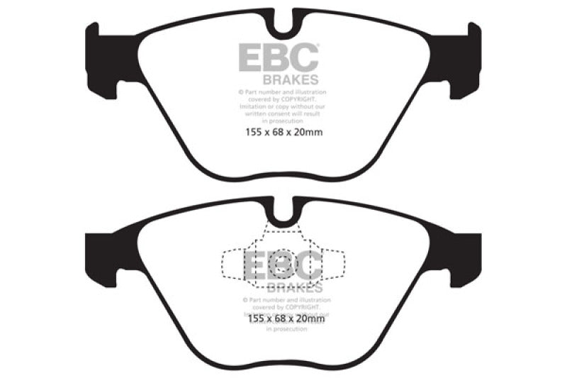 EBC 10-12 BMW 335i xDrive (E90/E92) Bluestuff Front Brake Pads - Graveyard Performance