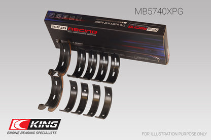 King Engine Bearings Subaru EJ20/EJ22/EJ25 Housing Bore + .005 (Size 0.25) Main Bearing Set - Graveyard Performance