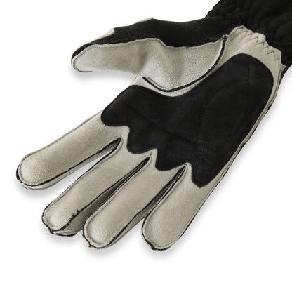 RaceQuip SFI-5 Gray/Black XL Outseam Angle Cut Glove - Graveyard Performance