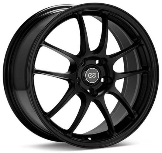 Enkei PF01 17x7 4x108 42mm Offset 75mm Bore Black Wheel (MOQ 40)