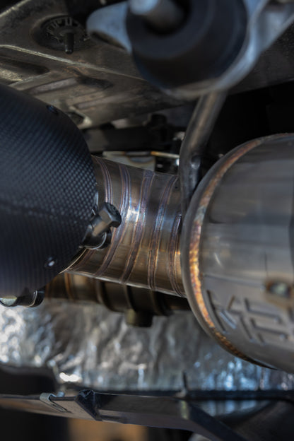 MBRP 20-24 Chevrolet Corvette C8 3in Active Cat Back Quad Split Rear Exit Exhaust w/ AFM Sims - Graveyard Performance