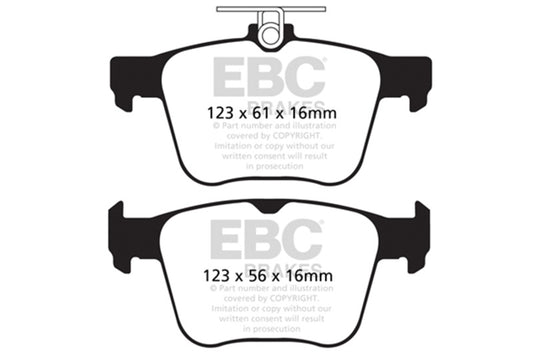 EBC 14-20 Audi S3 2.0 Turbo Yellowstuff Rear Brake Pads - Graveyard Performance
