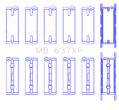 King Engine Bearings BMW S85B50A Crankshaft Performance Main Bearings (Size .026) - Graveyard Performance
