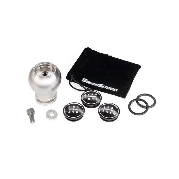 GrimmSpeed Swap-Top Weighted Shift Knob Bulb Stainles Steel 02-14 Subaru WRX/04-08 Subaru FXT/04-21 Subaru STI