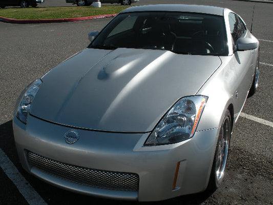Stillen 350Z Z33 Power Hood Fiberglass Series 1 Unpainted For 03-06 Nissan 350Z