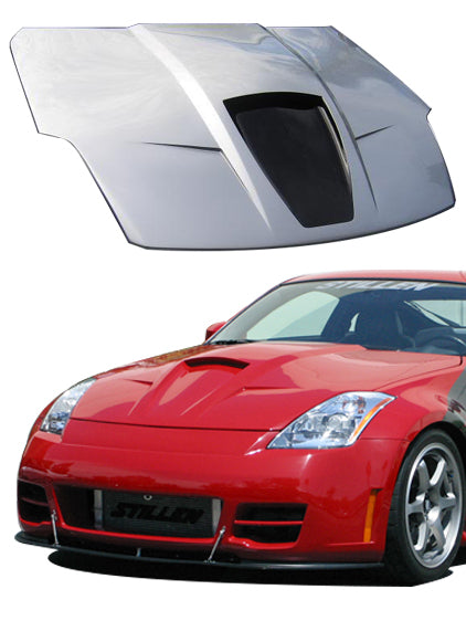 Stillen 350Z Z33 Power Hood Fiberglass Series 2 Unpainted For 03-06 Nissan 350Z