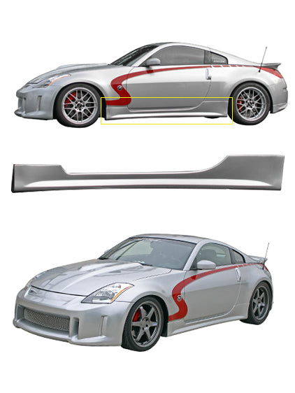Stillen 350Z Series 2 Side Skirt Driver Side Unpainted For 03-09 Nissan 350Z