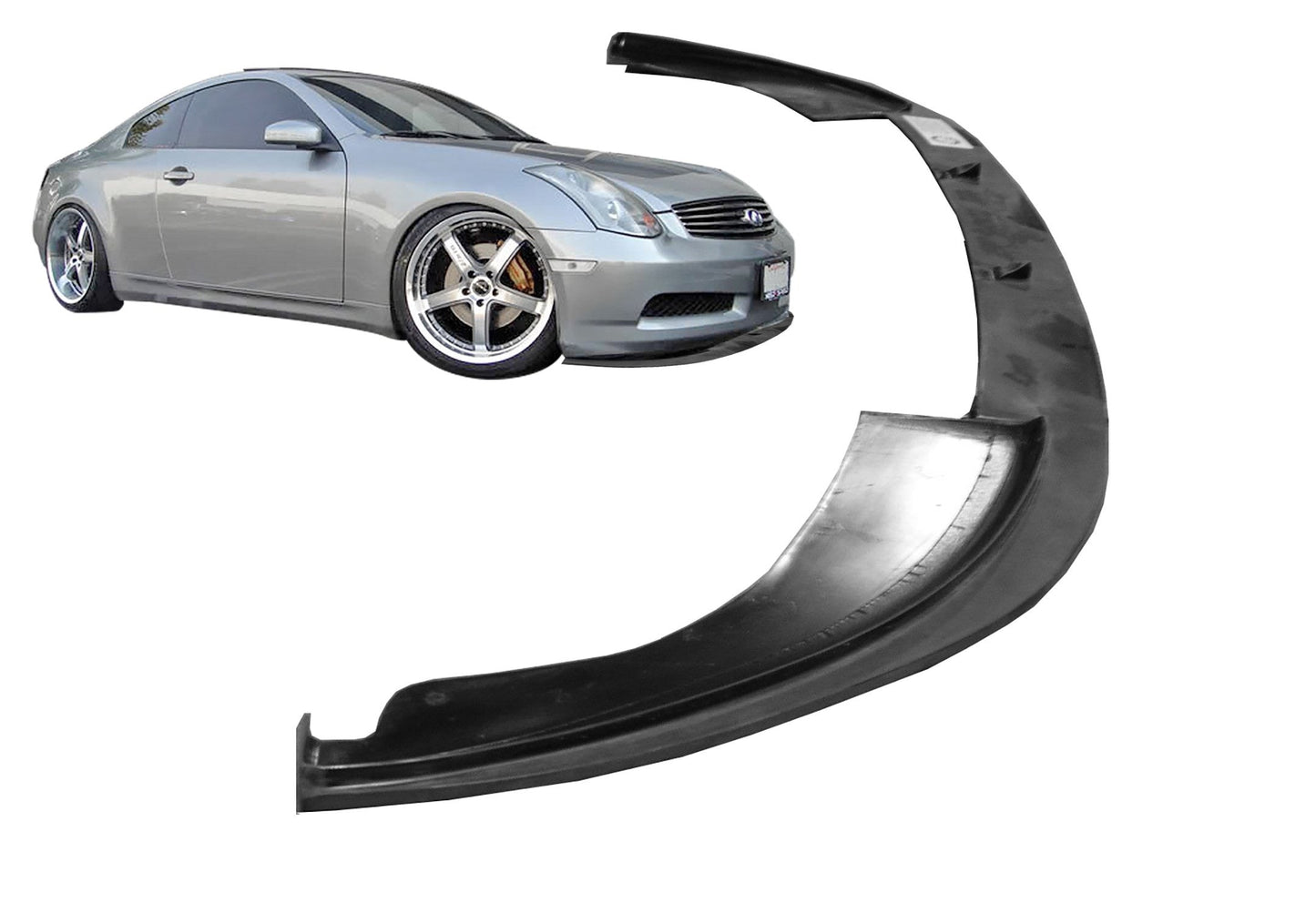 Stillen Infiniti G35 Coupe Splitter OEM Non-Sport Fascia Painted For 03-07 Infiniti G35 Coupe