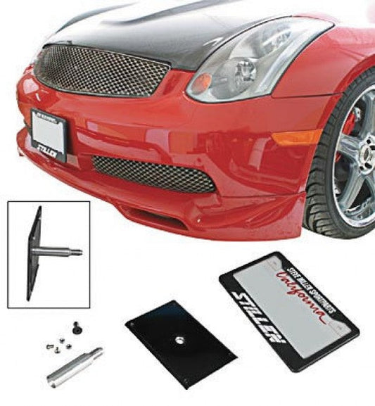 Stillen Infiniti G35 Coupe, Nissan 350Z Z33, Sentra Front License Plate Relocator For 04-05 Infiniti G35 Coupe 06-08 Nissan 350Z Z33 07-09 Sentra