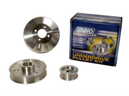 BBK 96-01 Mustang 4.6 GT Cobra Underdrive Pulley Kit - Lightweight CNC Billet Aluminum (3pc) - Graveyard Performance
