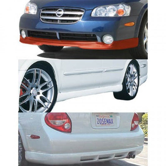 Stillen Nissan Maxima 4 Piece Body Kit w/Classic Style Lip Spoiler Unpainted For 02-03 Nissan Maxima