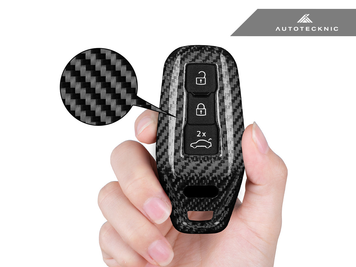 AutoTecknic Dry Carbon Remote Key Case - Audi A6 e-tron | Q4 e-tron | Q6L e-tron 2025-Up - Graveyard Performance