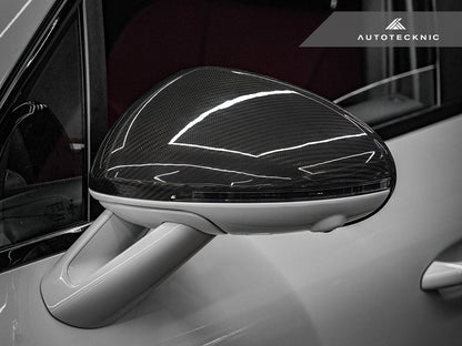 AutoTecknic Replacement Dry Carbon Mirror Covers - Porsche 95B Macan - Graveyard Performance