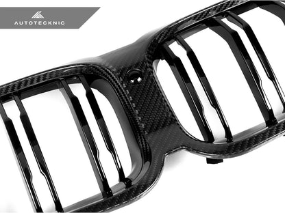 AutoTecknic Dry Carbon Dual-Slats Front Grille - G14/ G15/ G16 8-Series - Graveyard Performance