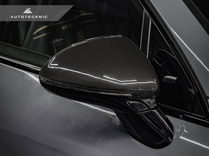 AutoTecknic Replacement Dry Carbon Mirror Covers - Porsche 958.2 Cayenne - Graveyard Performance
